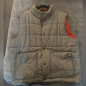 Perfect Fall Vest! Lands End Vest. Gray & Orange. Men’s XL. Excellent Condition
